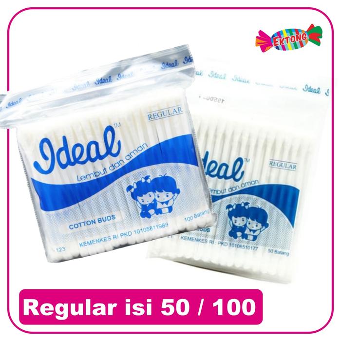 Gambar IDEAL COTTON BUDS / Tusuk Telinga - Regular, isi 50 batang dari Ektong Swalayan undefined 3 Tokopedia
