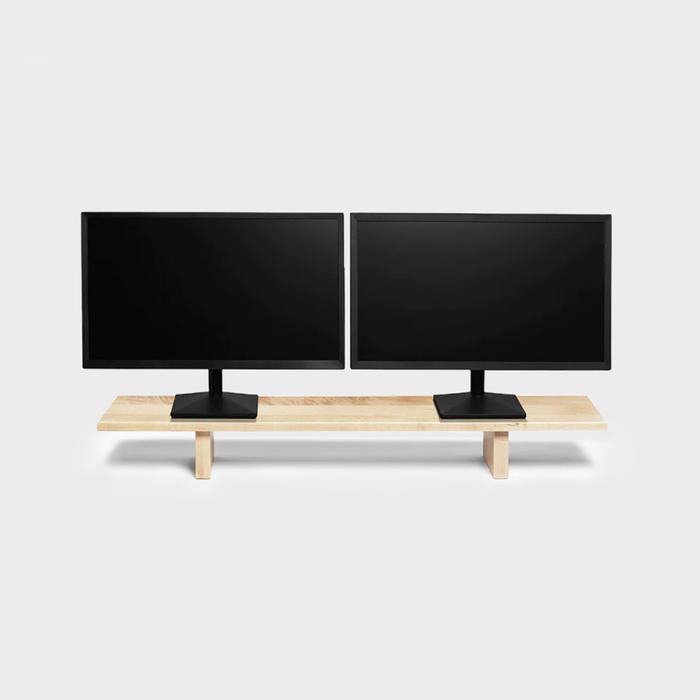 Gambar Stand - Monitor Stand Riser Dudukan Meja Monitor Komputer & Laptop - Oak80 dari CAHAYA VENEER undefined Tokopedia