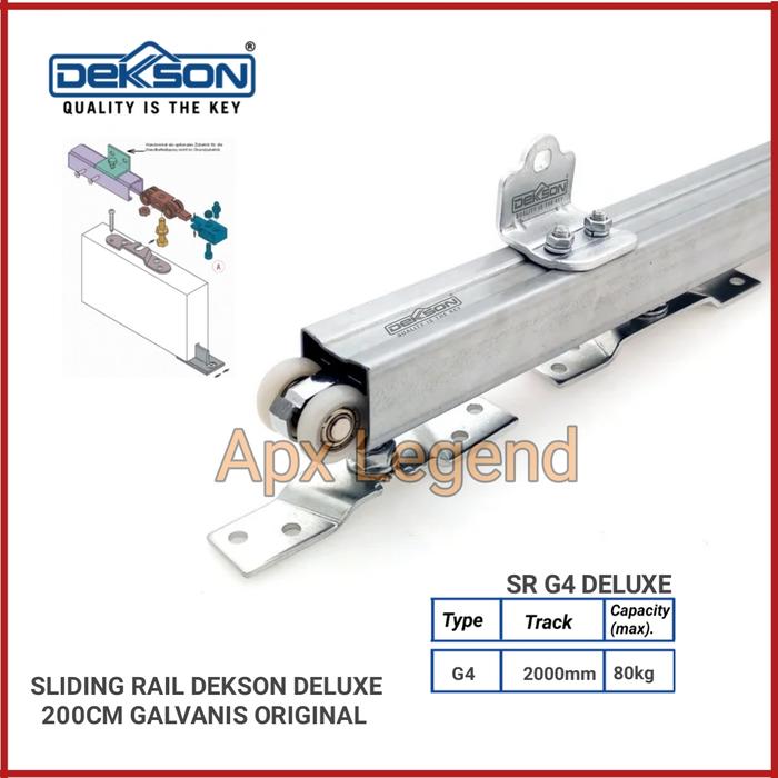 Gambar REL PINTU SLIDING GESER 2METER DEKSON SR G4 DELUXE - SR G4 200CM dari Lock Star Indonesia undefined Tokopedia