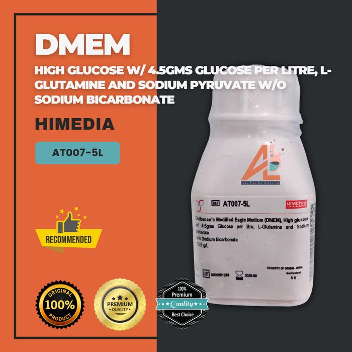 Jual DMEM (Dulbecco's Modified Eagle Medium), High glucose, 5 Liter