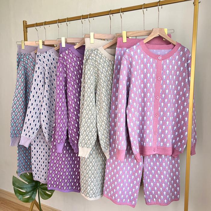 Gambar one set knit premium import bkk| Knit Premium | Setelan Knit Rajut wan - Ungu dari Riniranimode. undefined Tokopedia