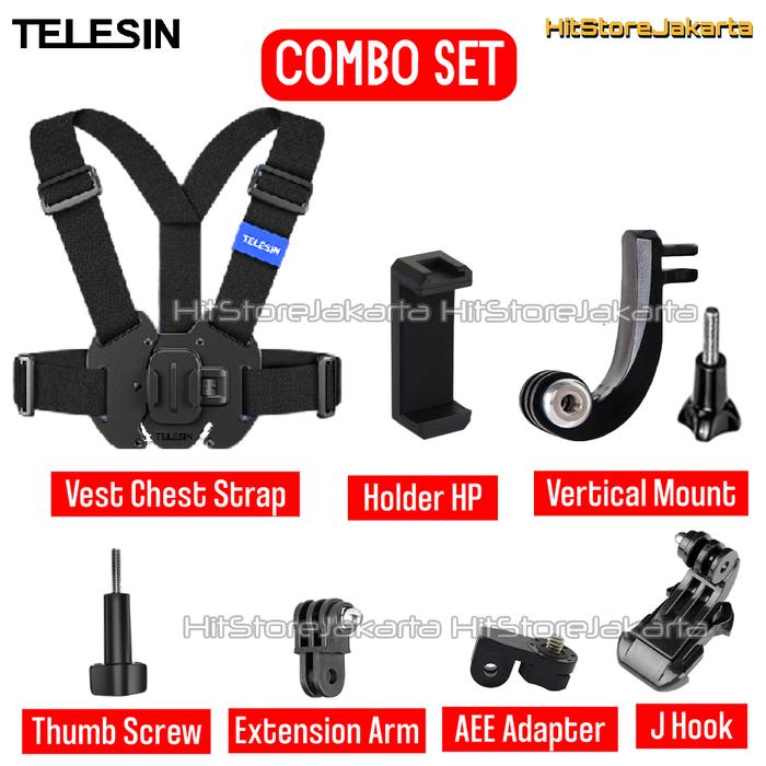 Gambar Telesin Vest Chest Strap Mount for Camera GoPro Insta360 Body Strap Tali Dada HP - Combo Set dari HitStore Jakarta_NEW undefined Tokopedia