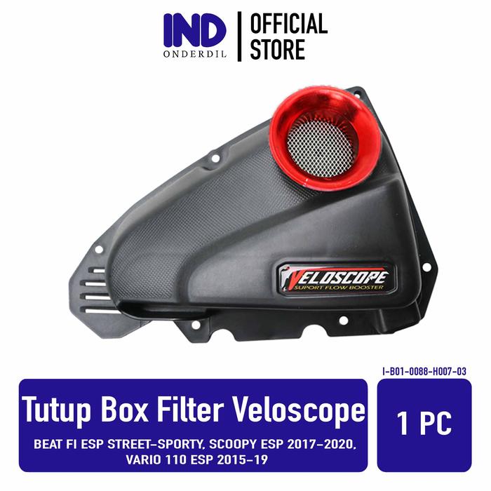 Gambar Tutup-Cover-Penutup Box-Boks Filter-Saringan-Hawa Udara Variasi-Custom - Merah, Bolong dari IND Onderdil Kota Bandung Tokopedia