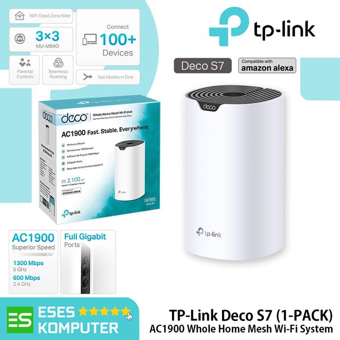Gambar TP-Link Deco S7 AC1900 Whole Home Mesh Wi-Fi System - Deco S7 (1Pack) dari ESES Komputer Kota Bandung Tokopedia
