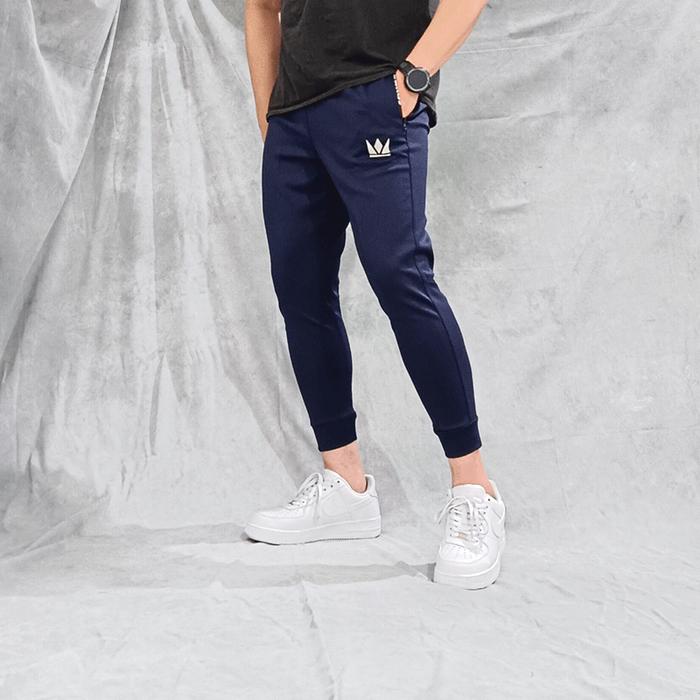 Gambar Celana Joger Pria Training Casual Basic Slim Fit - Navy, M dari WILLSE undefined Tokopedia