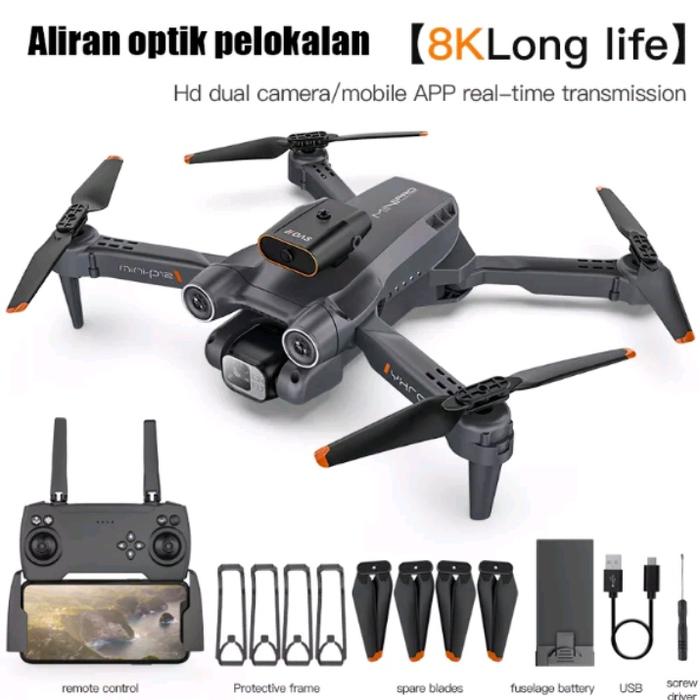 Gambar RC Mini Drone P12 Pro FPV Dual Camera Optical Flow 360° Anti Tabrak - Black dari MGNStorepedia undefined Tokopedia