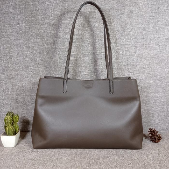 Gambar Elsa Tas Tote Bag Bags Bahan Kulit Asli Laptop Natural - Coffee dari Fruna Leather undefined Tokopedia