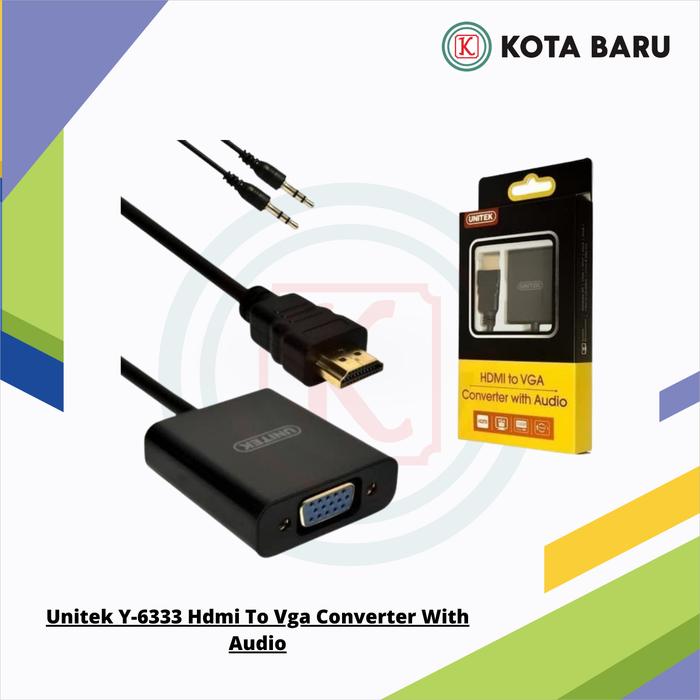 Jual Unitek Y-6333 Hdmi To Vga Converter With Audio Kota Cilegon