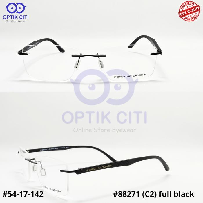 Gambar Frame Kacamata Pria Porsche Design Rimless Bor 88271 High Quality - C2 dari Optik Citi Eyewear undefined Tokopedia