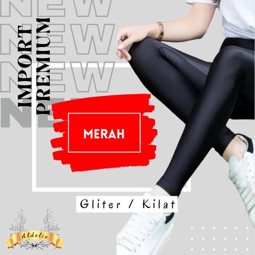 Gambar Legging Senam Wanita Kilat Import Premium Celana Lejing Panjang Gliter - Merah, M dari Aldelie undefined Tokopedia