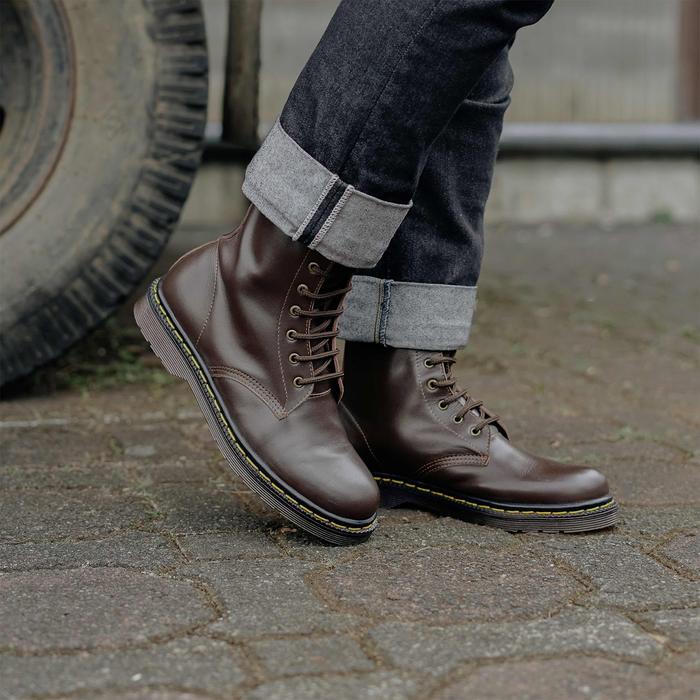Gambar Athar Hamorii Sepatu Boots Pira Docmart 8 Hole Kulit Asli - Coklat Kopi, 41 dari AtharFootwear undefined Tokopedia
