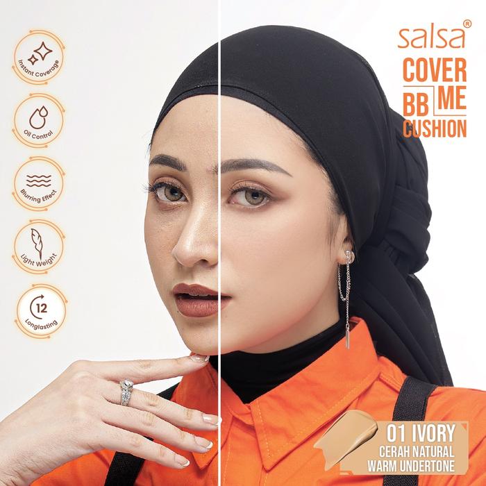 Gambar Cushion. Foundation. Make Up Wajah. Salsa Cover Me BB Cushion - 01 Ivory dari Worldwidestores undefined 5 Tokopedia