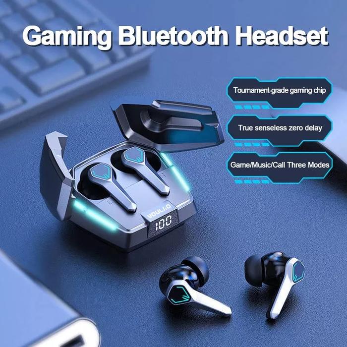 Jual gaming bluetooth headset earphone full bass gaming