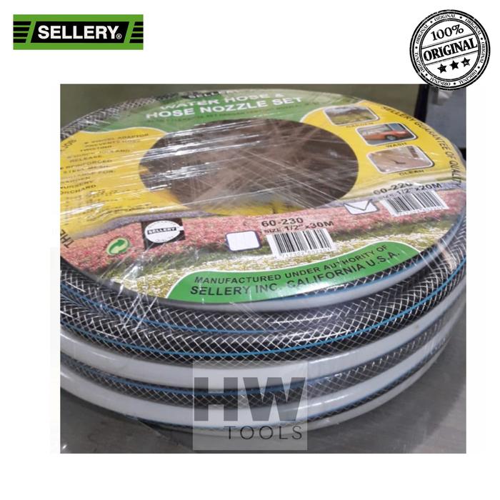 Gambar 20 Meter WATER HOSE / SELANG AIR & HOSE NOZZLE SET 1/2" SELLERY - Abu-abu dari HW Tools Jkt undefined Tokopedia