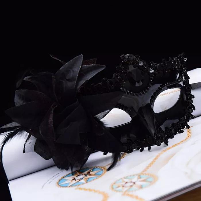 Gambar Toping Pesta / Party Venetian Masquerade Mask Topeng Pria Wanita - Hitam dari Toko Ozara undefined Tokopedia