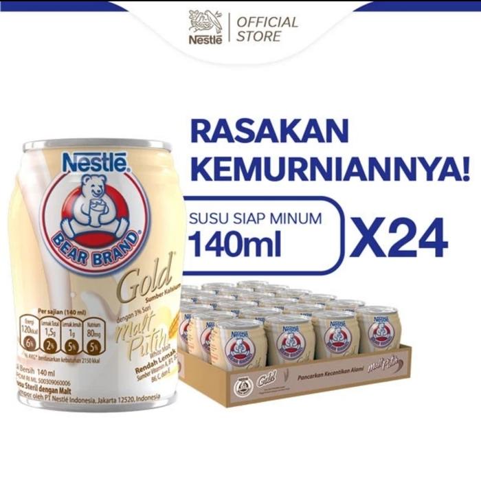 Gambar Nestle Bear Brand Gold White Malt 140ml - 24pcs dari Toko Aryza undefined Tokopedia