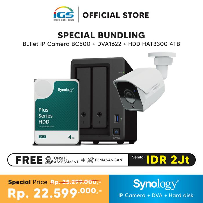 Gambar Bundling Synology BC500 IP Camera + DVA + HDD + Onsite Survei + Pasang dari IGS Official Store undefined Tokopedia