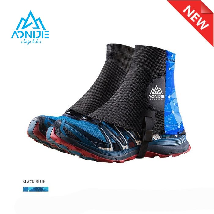 Gambar gaiter AONIJIE e941 pelindung kaki sepatu gunung hiking naturehike - black-blue dari Ulago Sports undefined Tokopedia
