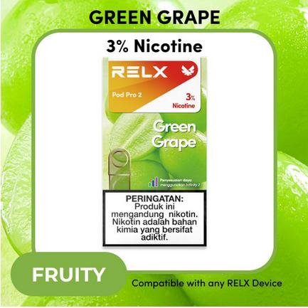 Gambar Relx Infinity Pod Pro | All Flavour - Green Grape dari misijualan undefined Tokopedia
