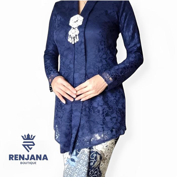 Gambar kebaya kartini model monalong setelan - navy, XXL dari Aillen Fashion undefined Tokopedia