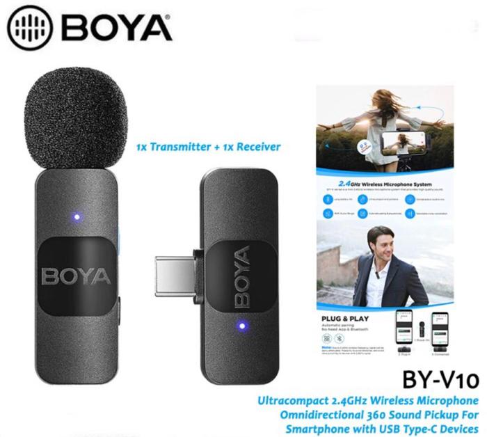 Gambar BOYA BY-V10/V20 Ultra Compact Microphone For Type C Smartphone - BY-V10 dari Metro Store Bec Pop undefined Tokopedia