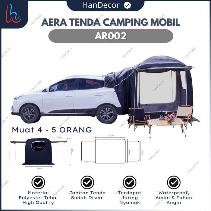 Gambar TENDA MOBIL CAMPING CAMPERVAN | TENDA BELAKANG MOBIL AR002 WATERPROOF - TENDA AR002 dari HanDecor.id undefined Tokopedia