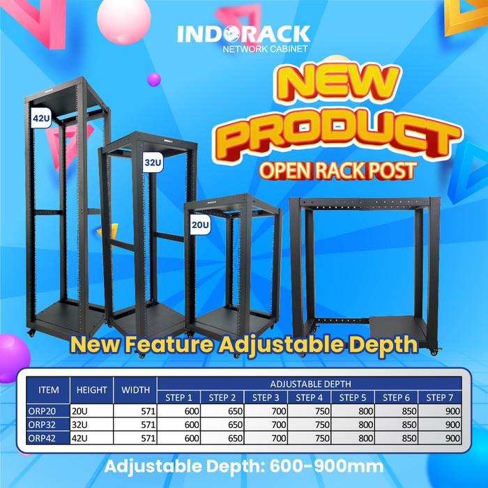 Gambar INDORACK - ORP42 - OPEN RACK POST 42U 19" INDORACK dari INDORACK RACK SERVER undefined Tokopedia