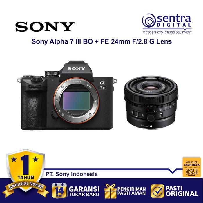 Gambar SONY Alpha a7III / a7 mark III / ILCE-7M3 Body Only - 7 III BO 24mm dari Sentra Digital undefined Tokopedia