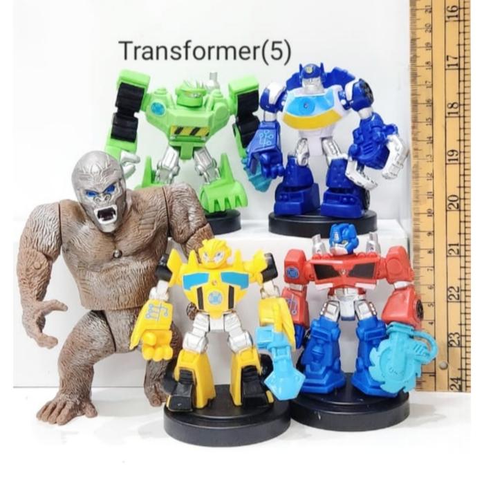 Gambar MAINAN ACTION FIGURE TRANSFORMER HIASAN PAJANGAN KUE TRANSFORMERS 7PCS - isi 5pcs/9-13cm dari KITTY TOYS undefined Tokopedia