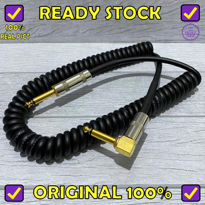 Gambar Kabel Jack Gitar Bass Spring 3 Meter Low Noise 6.35mm Mono L Lurus dari Mickey Mouse Shop undefined Tokopedia