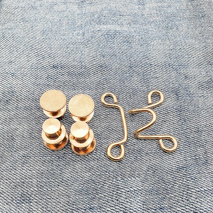 Gambar Kancing Jeans Simple Kait Pengecil Lingkar Pinggang Celana Adjustable - Gold dari GangEnam Cell_NEW undefined Tokopedia