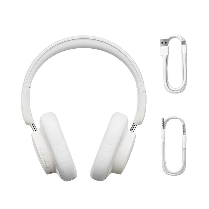 Gambar Baseus Bowie D03 Wireless Wired Bluetooth Headphone Headset BT 5.3 - Putih dari Queen-id undefined Tokopedia