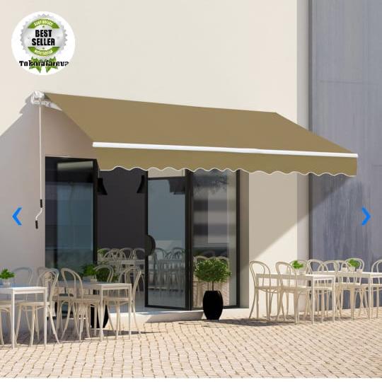 Gambar Awning Canopy Gulung Lipat Kanopi Lipat Kanopi Buka Tutup - 495 x 300 - 495 x 300 cm, Cokelat dari TKRF2 undefined Tokopedia
