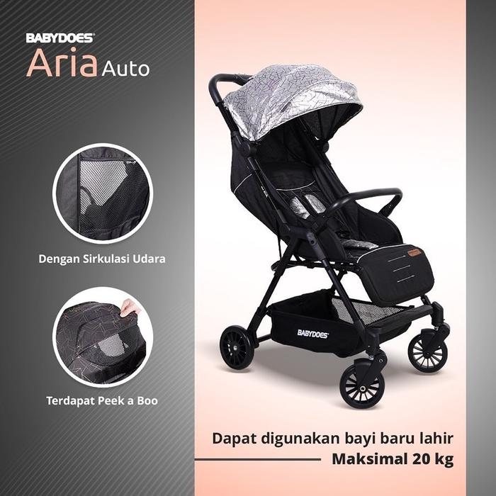Gambar Strollers Babydoes Aria Auto CH-KT 3602 / Kereta Dorong Bayi - Grey dari Baby Drive undefined Tokopedia