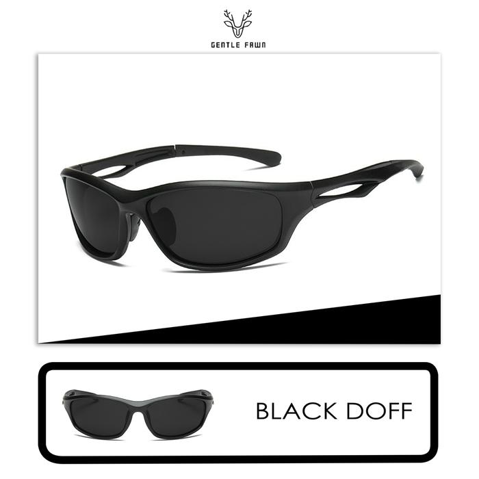 Gambar Kacamata Hitam Sunglasses Polarized Pria Sport Kotak Tr90 CCC 706 - BLACK DOFF dari Gray Pink undefined Tokopedia