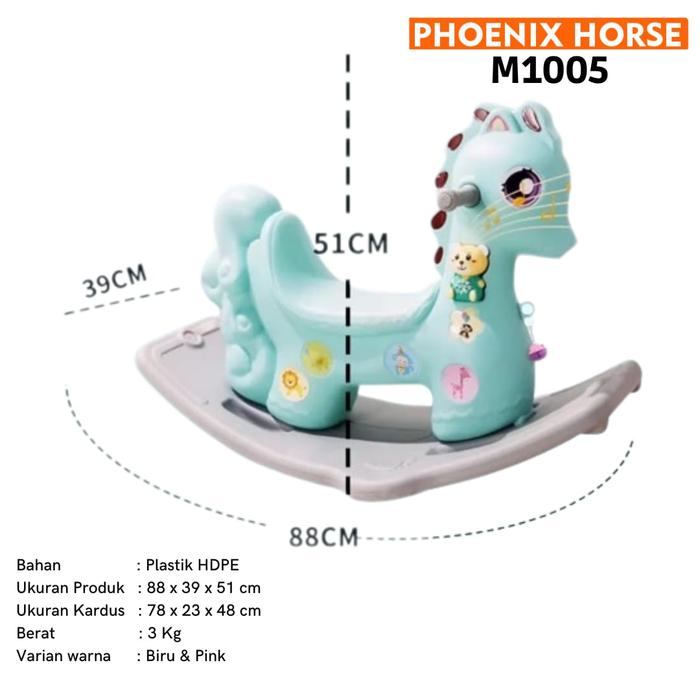 Gambar MAINAN KUDA KUDAAN ANAK MOLION M1001 M1002 M1003 M1004 M1005 ROCKING - M1005BIRU+Musik dari Have Fun With Me undefined Tokopedia