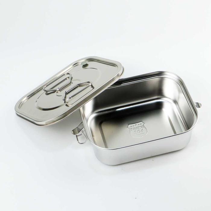 Gambar Kotak Makan Stainless Steel 304 Lunch Box Penyimpanan Bekal Travelling - 1 Sekat dari Indigos Store undefined Tokopedia