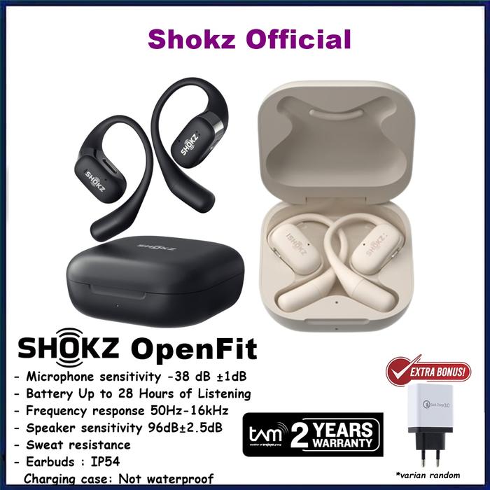 Gambar Shokz OpenFit Open Fit Open-Ear TWS True Wireless Bluetooth Earphone - Black dari ORIGINAL IT SHOP undefined Tokopedia