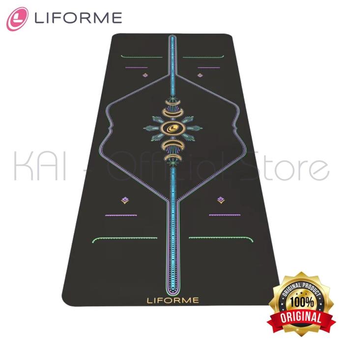 Gambar LIFORME Yoga Mat Original Matras Yoga Mindful Majestic Cosmic - COSMIC BLACK dari KAI - Official Store undefined Tokopedia
