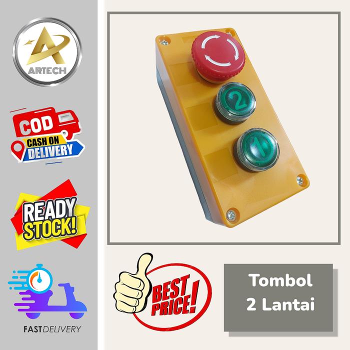 Gambar Tombol lift barang 2 lantai - Hijau, Led 220v dari ARTECH LIFT undefined Tokopedia