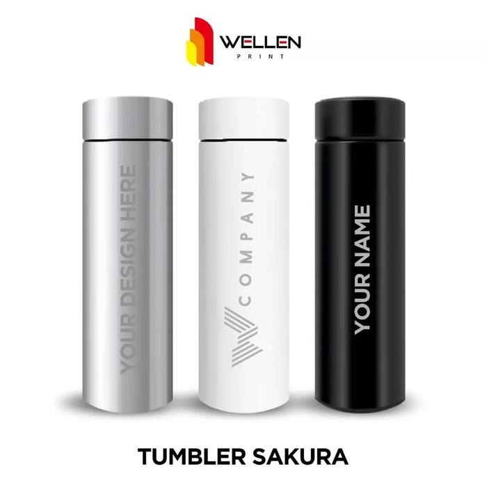 Gambar WELLEN PRINT - Tumbler Grafir Custom All Model / Hampers Termos Botol - Sakura, Putih dari WELLEN PRINT OFFICIAL undefined Tokopedia