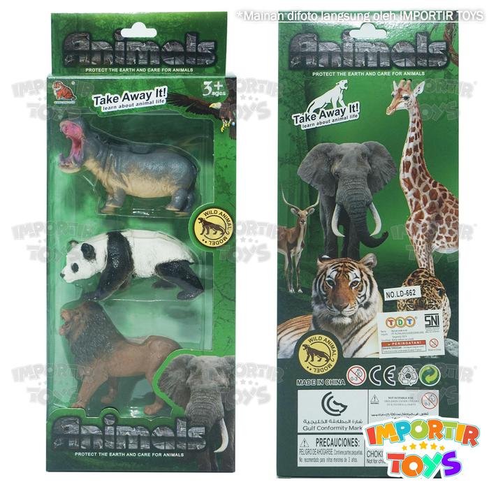 Gambar Mainan Anak Set 3 Pcs Hewan Animals Karet Edukasi Toys Berkualitas - Box dari IMPORTIR TOYS undefined Tokopedia