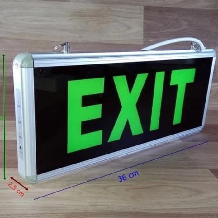 Gambar lampu exit led kaca 2 sisi / exit sign led mirror 2 muka - M1 - GBR EXIT dari Sinar Surya LTC undefined Tokopedia