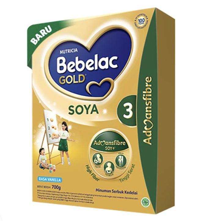 Gambar BEBELAC GOLD SOYA 3 VANILA 360 GR SUSU ANAK UMUR DIATAS 1 TAHUN - 700gr dari Cari Pampers undefined Tokopedia