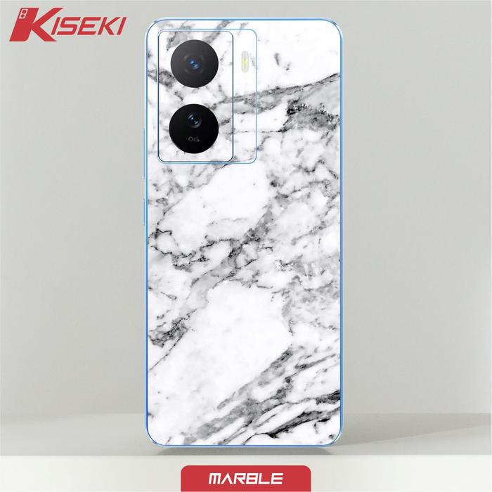 Gambar Kiseki Skin Vivo IQOO Z7 Back Case Carbon Leather Custom Dll - White marble dari Kiseki Skin undefined Tokopedia