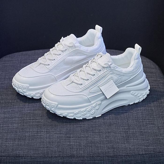 Gambar Sepatu Kets Sneakers Wanita Hitam Putih Polos Casual Sekolah Kuliah Hm - White, 36 dari Tasmurah Ok New Generation undefined Tokopedia