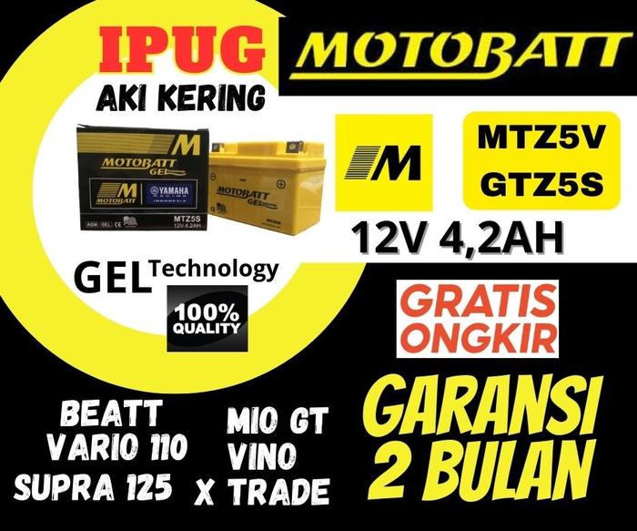 Gambar Aki Motobatt MTZ5S utk motor Honda Beat, Vario, Scoopy, Spacy dari ipug undefined Tokopedia