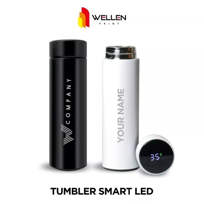 Gambar WELLEN PRINT - Tumbler Grafir Custom All Model / Hampers Termos Botol - Smart LED, Putih dari WELLEN PRINT OFFICIAL undefined Tokopedia
