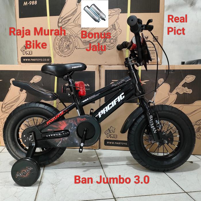 Gambar Sepeda Anak Bmx 12 Inch Pacific Batman 3.0 Sepeda BMX Pacific Batman - Light Black dari Raja Murah Bike undefined Tokopedia
