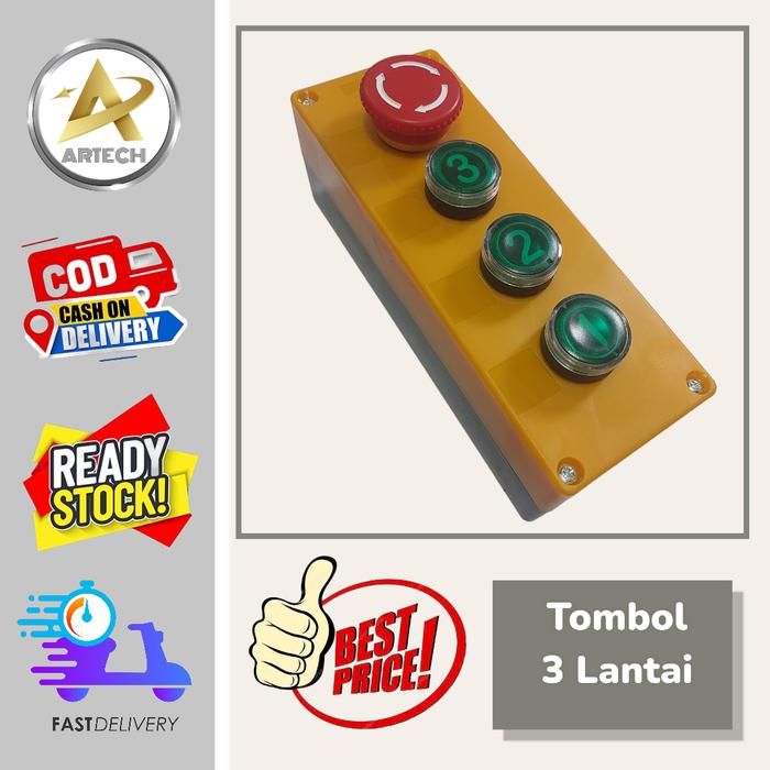 Gambar Tombol lift barang 3 lantai - Hijau, Led 24v dari ARTECH LIFT undefined Tokopedia